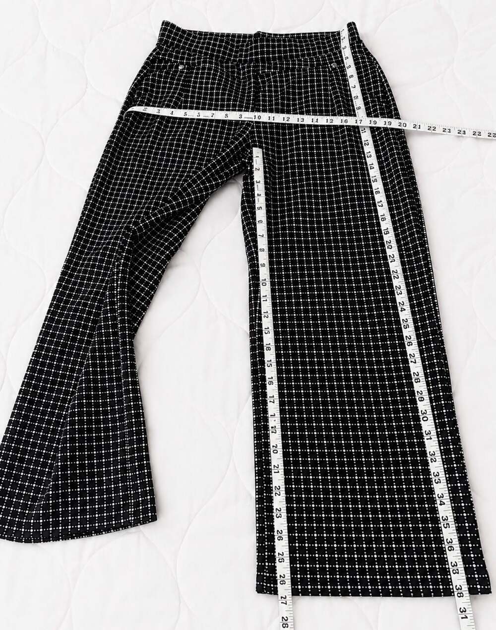 Polished & Poised Petite XL Black White Geometric Pull-On Career Pants Stretch - Picture 5 of 9